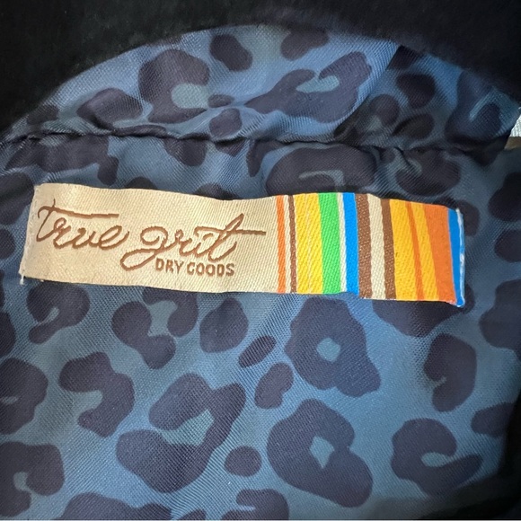 True Grit Vintage Blue Leopard Puffer Jacket Coat Size XL - Picture 8 of 10